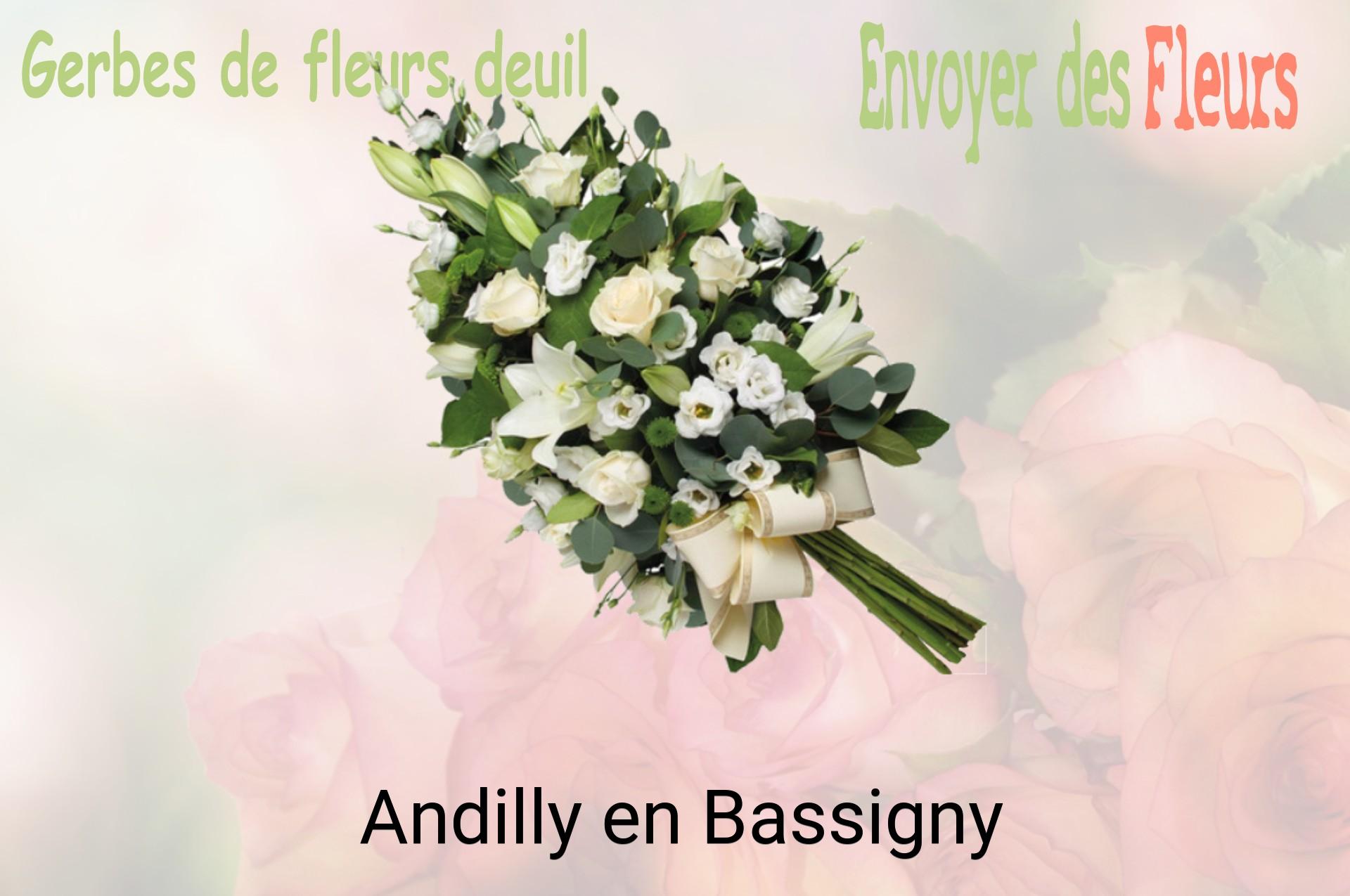 Gerbe de fleurs de deuil livrée à Andilly-en-Bassigny